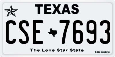 TX license plate CSE7693