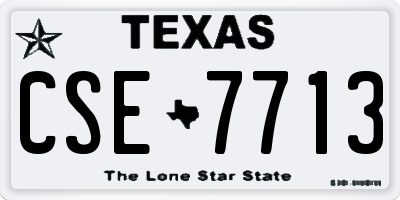 TX license plate CSE7713