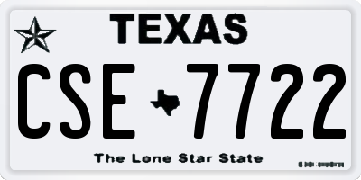 TX license plate CSE7722