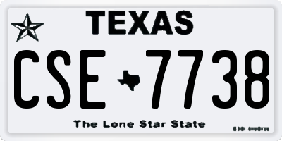 TX license plate CSE7738
