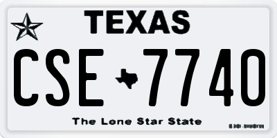 TX license plate CSE7740