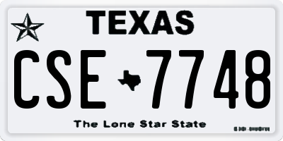 TX license plate CSE7748