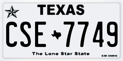 TX license plate CSE7749