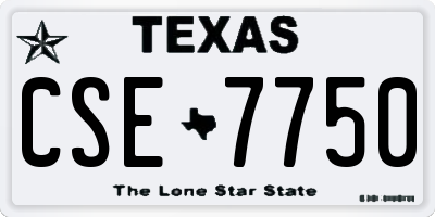 TX license plate CSE7750