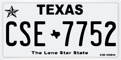 TX license plate CSE7752
