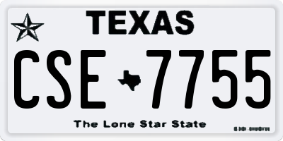 TX license plate CSE7755