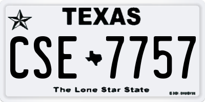 TX license plate CSE7757