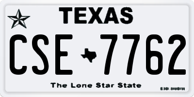 TX license plate CSE7762