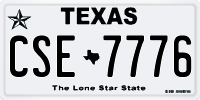 TX license plate CSE7776