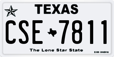 TX license plate CSE7811