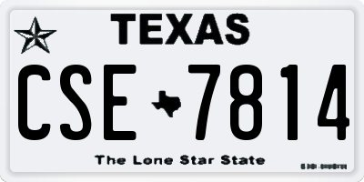 TX license plate CSE7814