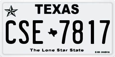 TX license plate CSE7817