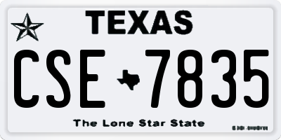 TX license plate CSE7835