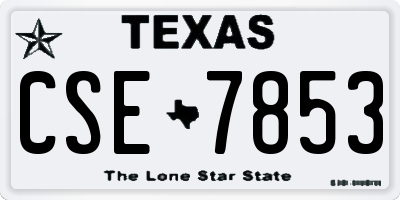 TX license plate CSE7853