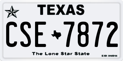 TX license plate CSE7872
