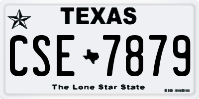 TX license plate CSE7879