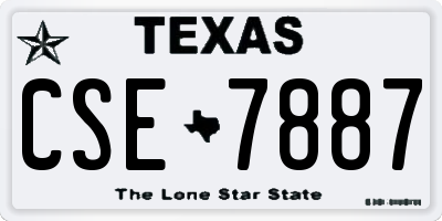 TX license plate CSE7887