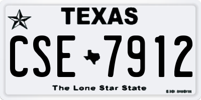 TX license plate CSE7912