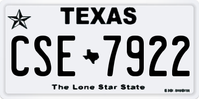 TX license plate CSE7922