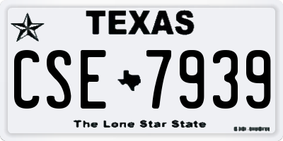 TX license plate CSE7939