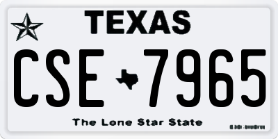 TX license plate CSE7965