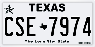 TX license plate CSE7974