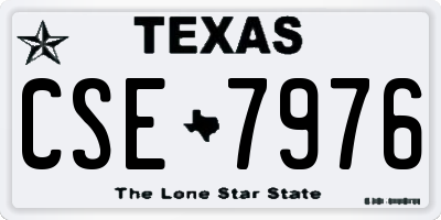 TX license plate CSE7976