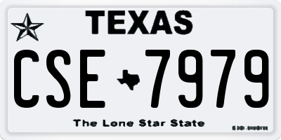 TX license plate CSE7979