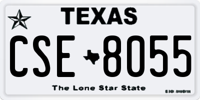 TX license plate CSE8055