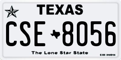 TX license plate CSE8056