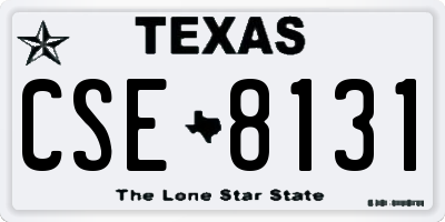TX license plate CSE8131