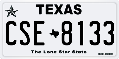 TX license plate CSE8133