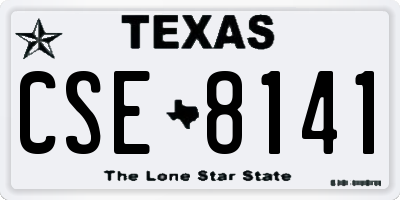 TX license plate CSE8141