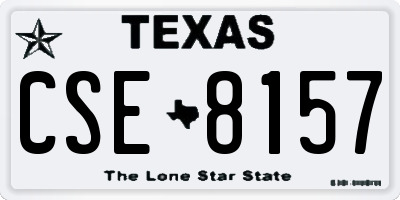 TX license plate CSE8157
