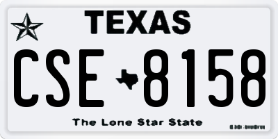 TX license plate CSE8158