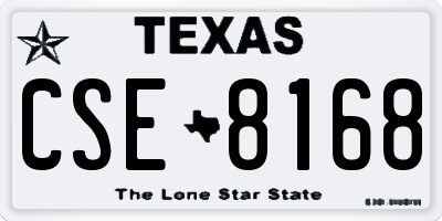 TX license plate CSE8168