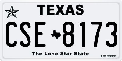 TX license plate CSE8173