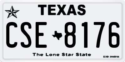 TX license plate CSE8176
