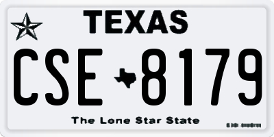 TX license plate CSE8179