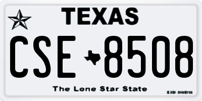 TX license plate CSE8508
