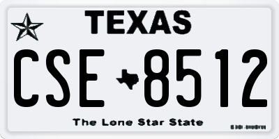 TX license plate CSE8512