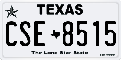 TX license plate CSE8515