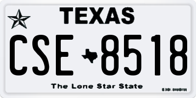 TX license plate CSE8518