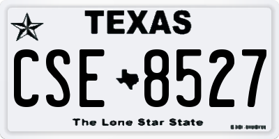 TX license plate CSE8527