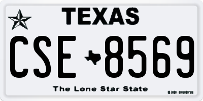 TX license plate CSE8569