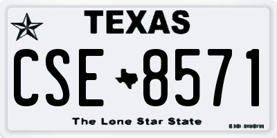 TX license plate CSE8571