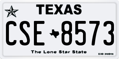 TX license plate CSE8573
