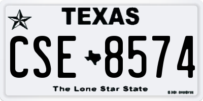 TX license plate CSE8574