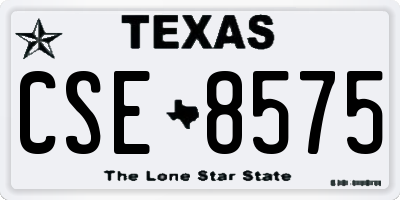 TX license plate CSE8575