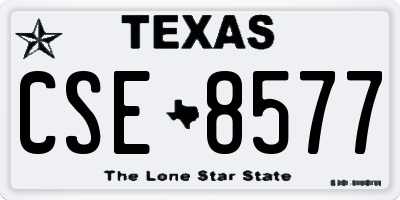 TX license plate CSE8577